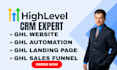 setup gohighlevel workflow, automation, saas, funnel, snapshot ghl chatbot