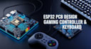 design esp32 retro game controller, custom gaming pcb and keyboard board