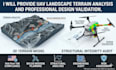 provide uav landscape terrain analysis and professional design validation