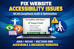 fix website accessibility issues wcagcompliance audit and optimization
