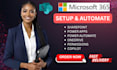 setup sharepoint intranet, powerapps, power automate, microsoft teams, claude ai