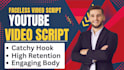 youtube video scriptwriter faceless video scriptwriting explainer scriptwriting