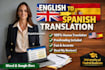 manually translate texts from english to spanish no ia