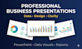 create a professional business powerpoint presentation with data visuals
