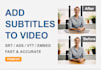 add subtitles to your video fast
