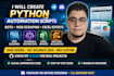 create python automation scripts, bots, web scraping and excel reports