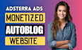 build an autoblog website with adsterra ads SEO optimization and fast loading