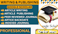 write and publish, backdate article on google scholar peer reviewed journal