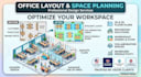 create modern office space planning and layout design