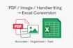 convert images, pdfs, or handwritten notes into clean excel spreadsheets