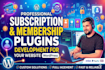 build a wordpress membership and subscription site