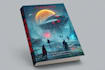 create a futuristic cyberpunk sci fi book cover design