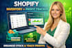 create a shopify inventory and profit tracking spreadsheet with dashboard