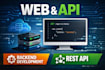 build a web app or backend API for your project