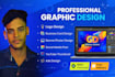 design professional logo, social media post, banner, ads design