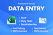 do data entry, copy paste, excel data entry within 24 hours