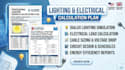 do lighting ,electrical calculation plan, load plan