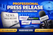 write and distribute a professional press release for media coverage