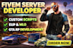 be your fivem server developer for eup, scripts, gta rp setup