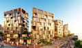 3d coastal areas,mixed use development,housing complex render,residential towers