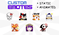 create custom twitch emotes, discord emojis, cute sticker pack