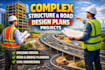 do complex structure design and civil engineering, road design plans projects