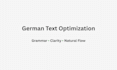 proofread and improve your german text naturally
