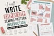 write step by step sewing pattern instruction illustrate the step pattern