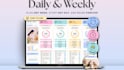 design productivity and routine planner for daily, weekly, monthly goals