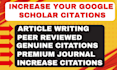 increase citation to google scholar