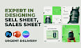 design business flyer, one pager, sell sheet, or sales flyer