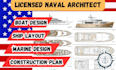 create 3d boat design, ga plan, ship layout, hull design and marine layout