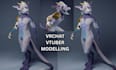 3d vrchat avatar model,vrm vtuber avatar model in blender, 3ds max,unity setup