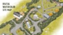 illustrate custom digital watercolor site map