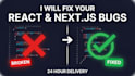 fix bugs and errors in your nextjs or react app