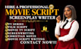 write a professional movie script, screenplay, film script, or TV series