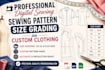 create professional sewing patterns, size grading, and custom clothing patterns