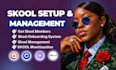 do skool community setup, skool course, skool management, skool course upload