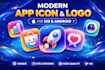 design creative app icon and logo for ios and android apps