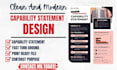 design federal government capability statement and company profile for contracts