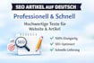 write SEO blog articles in german for your website
