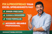 provide accurate spreadsheet proofing and error free data cleanup