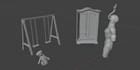 create a 3d gameready lowpoly model