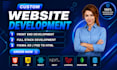 do website development as full stack web developer, front end, backend developer
