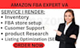 be your amazon fba expert amazon virtual assistant setup amazon optimize store