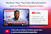 make a effective youtube appeal video to address monetization suspension