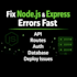 fix node js or express api errors and backend issues fast