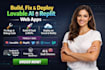 build fix deploy lovable replit v0 frontend backend website webapp ai mvp replit