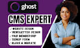 build ghost cms website ghost newsletter blog ghost newsletter ghost migrate
