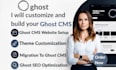 build ghost cms website ghost newsletter blog customize ghost, migrate ghost cms